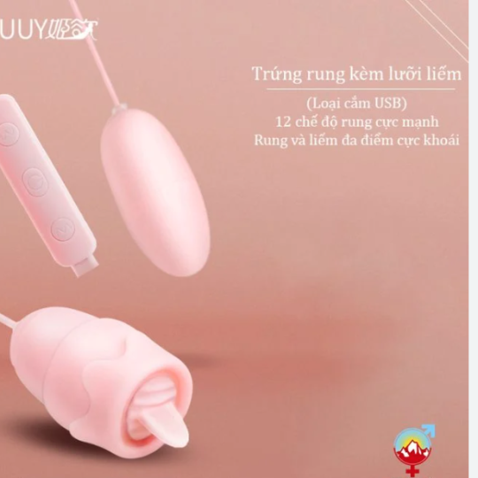 ST MS Trứng Rung Jiuuy Liếm 3 Đầu