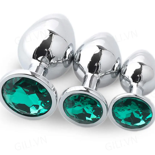 ST MS Plug Hậu Môn Đính Đá - L