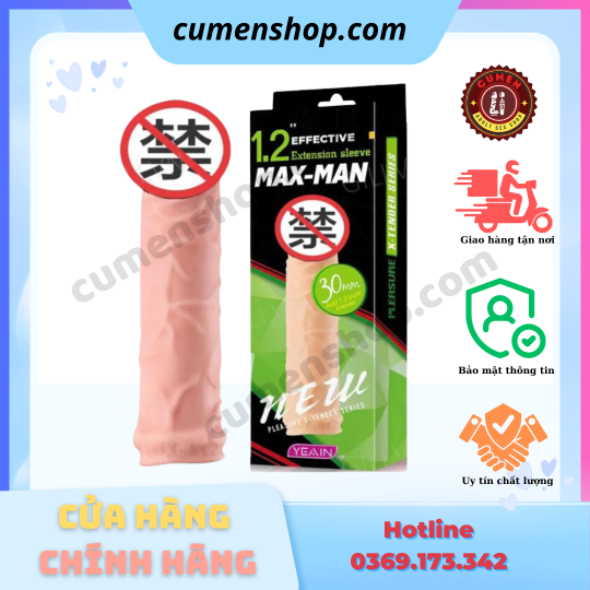 Bao cao su đôn dên Max-Man YY912 tăng kích thước chính hãng