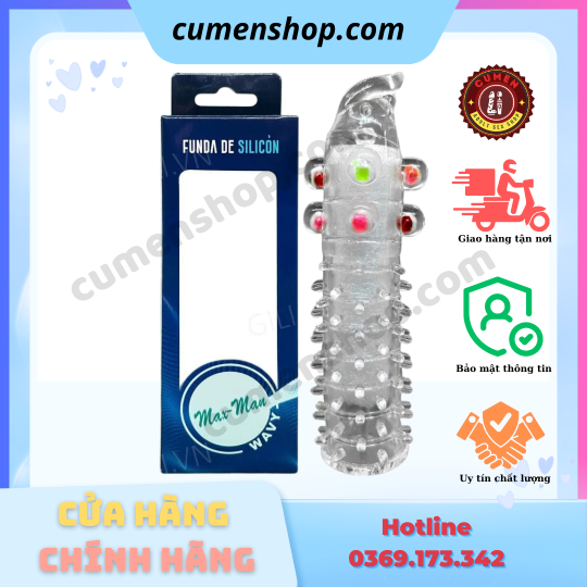 Bao cao su đôn dên silicone Vòi Voi tăng kích thước chính hãng