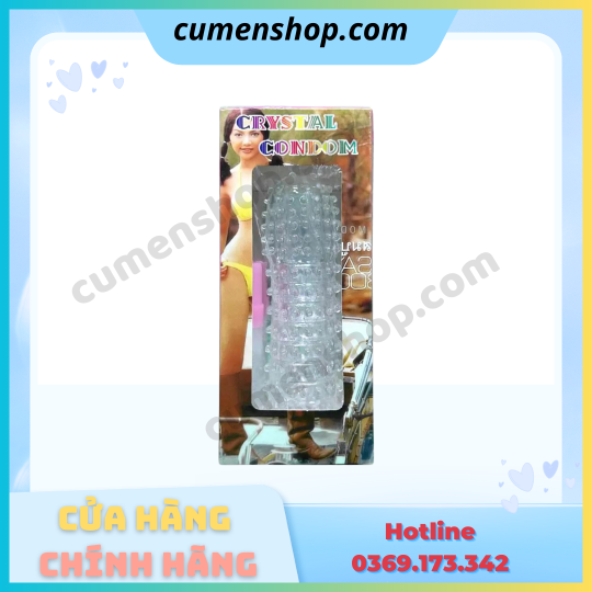 Bao cao su đôn dên Crystal Condom Gai Nhỏ tăng kích thước chính hãng