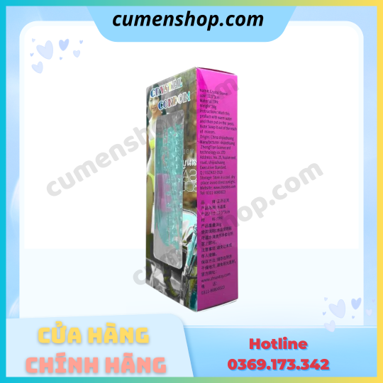 Bao cao su đôn dên Crystal Condom Gai Nhỏ tăng kích thước chính hãng