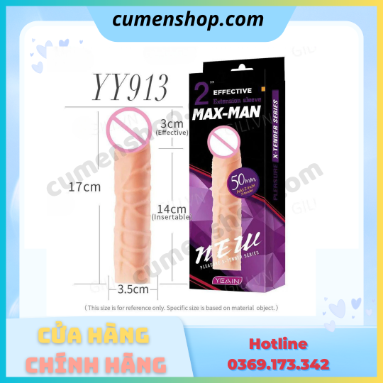 Bao cao su đôn dên Max-Man YY913 tăng kích thước chính hãng