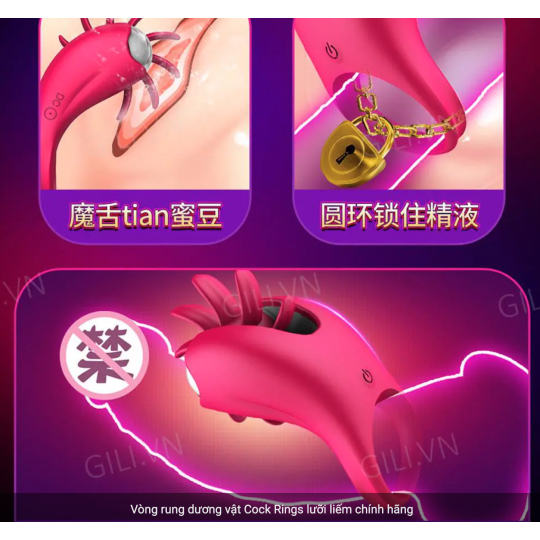 ST MS Vòng Rung Cock Ring Liếm Sạc