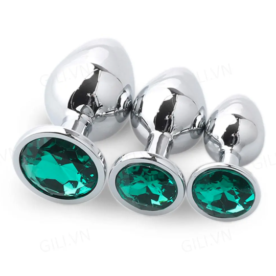 ST MS Plug Hậu Môn Đính Đá - S