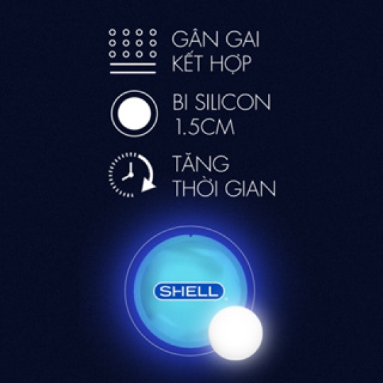 BCS Shell Love Bead 5 Bi 5s